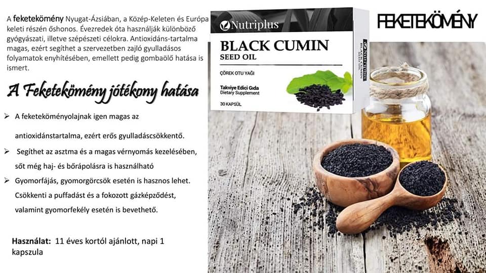 Farmasi Táplálékkiegészítő, Étrendkiegészítő NUTRIPLUS Black Cumin seed oil, Feketekömény