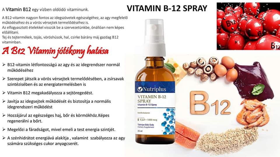 Farmasi Táplálékkiegészítő, Étrendkiegészítő NUTRIPLUS B12-Vitamin spray