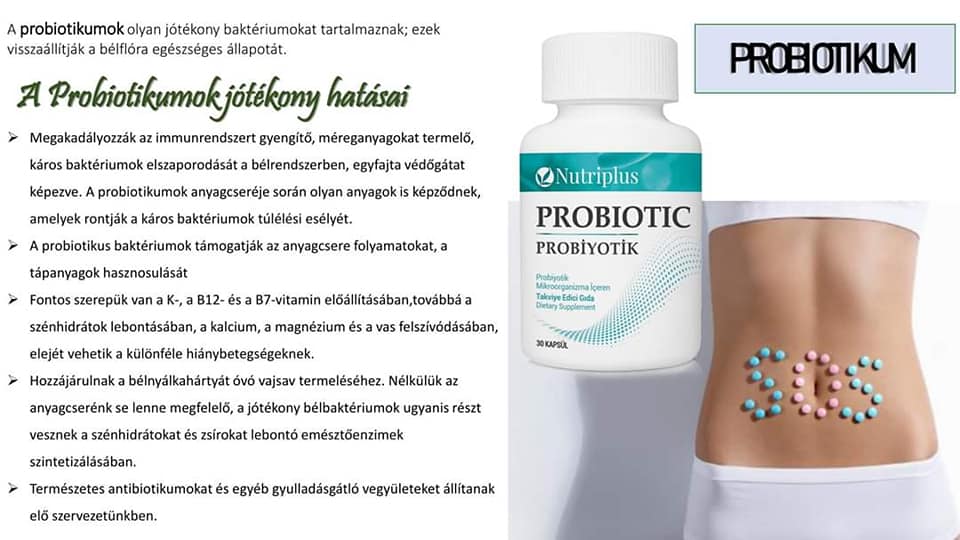 Farmasi Táplálékkiegészítő, Étrendkiegészítő NUTRIPLUS Probiotikum