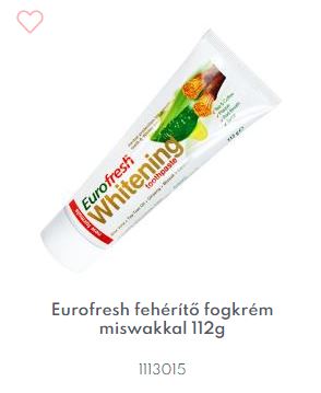 🌟  Farmasi - Eurofresh fehérítő fogkrém miswakkal 112g Termékkód: 1113015   🛒 